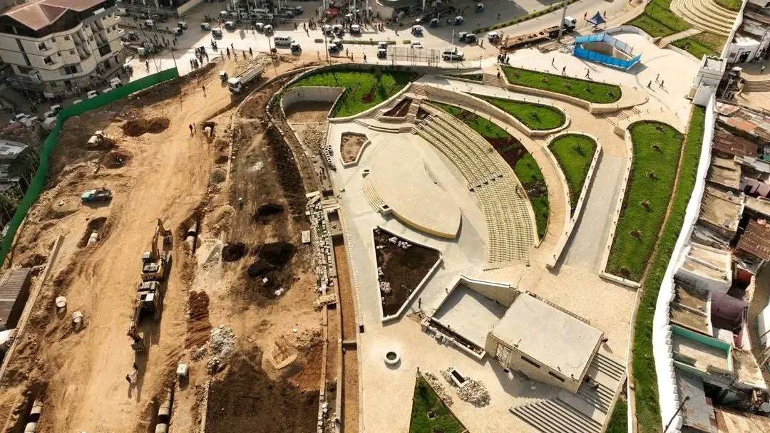 Drone shot of Abadir Road and Abadir Plaza - HARICON Urban Development